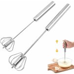 2 batteurs  ?ufs, fouet multifonctionnel semi - automatique  main en acier inoxydable, batteur  lait, ...