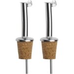 2 becs verseurs pour spiritueux / huile / vinaigre pour bouteilles, avec clapet, avec tube d'air, mtal ...