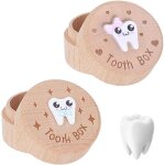 2 bo�tes � dents de lait motif dent pour gar�ons / filles ? stockage dents perdues