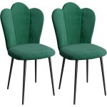 2 chaises de salle  manger  dossier haut en velours, chaise de cuisine rembourre verte, chaise de ...