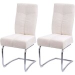 Hhg - jamais utilis] lot de 2 chaises de salle  manger 125, chaise de cuisine cantilever chaise inclinable, ...