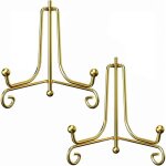 2 chevalets or 6 pouces, supports assiettes, livres, cadres photo, m�dailles