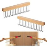 2 cintres coulissants escamotables pour placards - 8 boucles pour ceintures, cravates, gilets, foulards ...