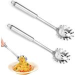 2 cuill�re � spaghetti 30cm, cuillere a pates cuisine, pasta spoon, fourchette � p�tes, cuill�re de service ...
