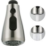 2 douchettes r�tractables 3 fonctions eco - stop avec bouton - poussoir, compatibles avec robinets d'�vier ...