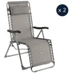 Hesperide - 2 fauteuils de jardin relax silos gris - hesp�ride
