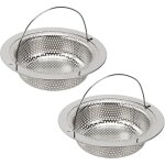 2 filtre evier cuisine, grille evier cuisine avec poign�e de transport, acier inoxydable bonde evier ...