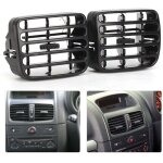 2 grilles d�a�ration ventilation centrale noir du tableau de bord pour clio mk2 1998?2006 - choyclit