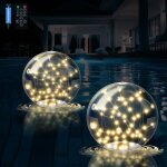 2 lampes solaires flottantes pour piscine, lampe de piscine solaire à led blanc chaud 3000k, boules lumineuses ... 2 lampes solaires flottantes pour piscine, lampe de piscine solaire à led blanc chaud 3000k, boules lumineuses ...