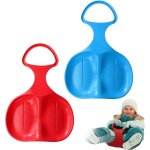 2 luges bob avec poign�e, luges avec poign�e pour enfants, sports d'hiver en plein air, disques de neige, ...