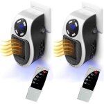 Soldes lot de 2 mini chauffe - air �lectrique socket, mini heater 500w, mini chauffage soufflant 500w, ...