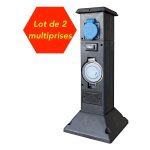 2 multiprises bornes 3 prises lectriques et programmateur pour jardin et bassin