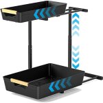 2 niveaux extractible rangement sous evier cuisine, hauteur réglable 33, 5 - 41, 5 cm etagere coulissante ... 2 niveaux extractible rangement sous evier cuisine, hauteur réglable 33, 5 - 41, 5 cm etagere coulissante ...