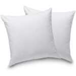 - lot de 2 oreillers confort - fibres synth�tiques - blanc - 60x60 cm, polyester