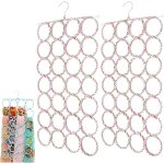 2 organisateurs �charpes / ceintures (28 trous), anneaux, rangement ordonn� foulards / ch�les dans garde ...