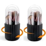 2 organisateur de porte - pinceaux de maquillage avec couvercle, organisateur de rangement rotatif � ...