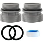 (2 - pack) 40mm to 1 1 / 2' filter hose conversion kit above ground pool adapter connects 40mm hoses ...