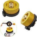 2 pack camping gas bottle adapter, gas conversion head adapter, nozzle connector, gas stove valve, butane ...