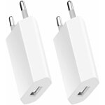 2 pack chargeurs pour i - phone, prise de chargeur rapide usb adaptateur secteur universel pour chargeur ...