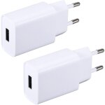 2 pack chargeur usb 5v 2a adaptateur prise secteur compatible avec iphone, samsung, �couteurs, lecteur ...