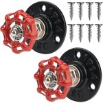 2 pack porte manteau mural muraux tuyau industriel en fer, r�tro pat�res murale pour suspension multifonctionn ...