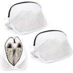 2 pack shoe washing machine bag, trainer laundry bags for washing machine reusable large net mesh bag ...