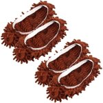 2 paires chausson serpillere, chausson de nettoyage, chaussures nettoyage sol, microfibre nettoyage chaussures ...