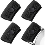 2 paires de support de poign�e(noir) en silicone d'assistance poign�e de pot isol�e thermiquement support ...