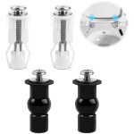 2 paires de vis de fixation pour abattant de toilette, boulons d'expansion en caoutchouc pour abattant ...
