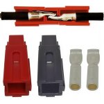 2 pcs (1 noir + 1 rouge) 120 amp + 2 plaqu� argent contacts en cuivre pour anderson powerpole quick disconnect ...