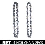 2 pcs 4 pouces trononneuse lectrique sans fil chane de scie pour la coupe du bois branches d'arbres ...
