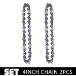 2 pcs 4 pouces trononneuse lectrique sans fil chane de scie pour la coupe du bois branches d'arbres ...