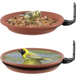 2 pcs abreuvoir oiseaux, mangeoire pour oiseaux exterieur et bain d'oiseaux, abreuvoir pour oiseaux balcon, ...