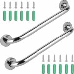 2 pcs acier inoxydable barre d'appui de bain, barre d'appui en inox murale robuste poign�e, barre d'appui ...