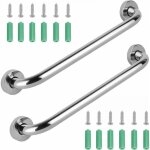 2 pcs acier inoxydable barre d'appui de bain, barre d'appui en inox murale robuste poigne, barre d'appui ...