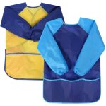 2 pcs blouse peinture enfant impermable tablier de peinture enfant, tablier manches longues enfant avec ...