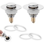 Sollbry - 2 pcs bonde de lavabo pop - up, bouchon lavabo, bonde de lavabo, bouchon lavabo salle de bain, ... Sollbry - 2 pcs bonde de lavabo pop - up, bouchon lavabo, bonde de lavabo, bouchon lavabo salle de bain, ...