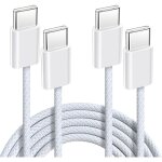 2 pcs c vers usb c charge rapide: usb type c 3a nylon serr c ble de chargeur usb pour iphone 16 15 pro ...