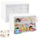 2 pcs casier rangement tiroir plastique  9 compartiments bote rangement tiroir bureau 18 10 11. 8 cm ...