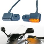 2 pcs clignotant moto led, 3 led universel dc 12v, e24 homologu� mini led clignotant en alliage d'aluminium ...