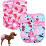 2 pcs couches de chienne, culotte pour chiennes chaleur culotte chaleur pour chien femelle, couche lavable ...