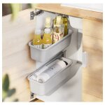 2 pcs coulissant panier armoire organisateur pour cuisine salle de bains, tiroirs tiroirs sous vier ...