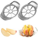2 pcs coupe pomme, trancheur de pomme, decoupe pomme en acier inoxydable, d�coupe pommes � 8 lames, tranche ...