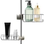 2 pcs etagere de douche sans percage porte douche - support savon douche serviteur de douche panier douche ...