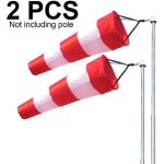 2 pcs extrieur suspendus girouette rip - stop windsock rotatif windsock anmomtres externes (rouge ...