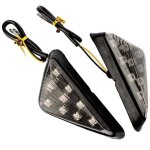 2 pcs feux de clignotants, ambre led feux de signalisation voyants, 12v triangle feux de marqueur de ...