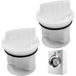 2 pcs filtres � peluches pour lave - linge, compatibles avec bosch siemens, couvercles blancs de filtre ...