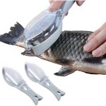 2 pcs grattoir  cailles de poisson, poisson ecaille nettoyage ecailleur poisson professionnel pour ...