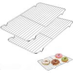 2 pcs grille de refroidissement, 30 x 20 cm grille pour refroidir p�tisserie en acier inoxydable, grille ...