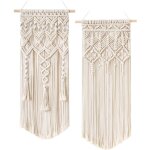 2 pcs macram� tenture murale boho deco chic tapisserie tiss�e - belle chambre d'appartement d�coration ...